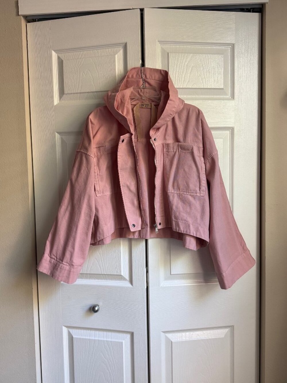 Cropped oversized jacket - Picture 2 of 14